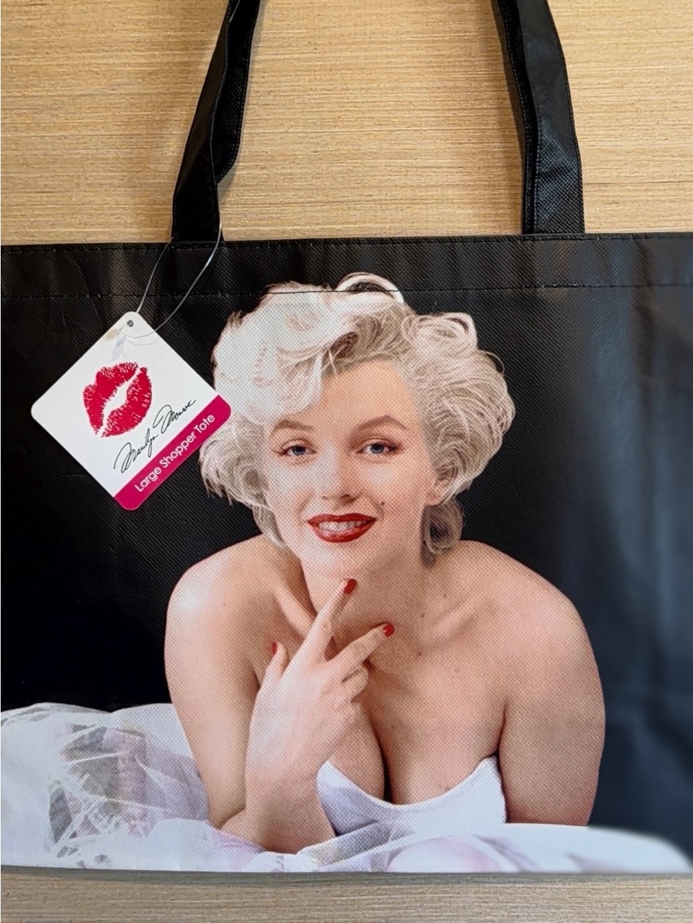 Black & White Marilyn Portrait Tote Bag